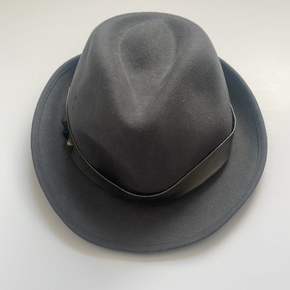 Mossimo Grey Flannel Fedora with Studded Band - Picture 3 of 7